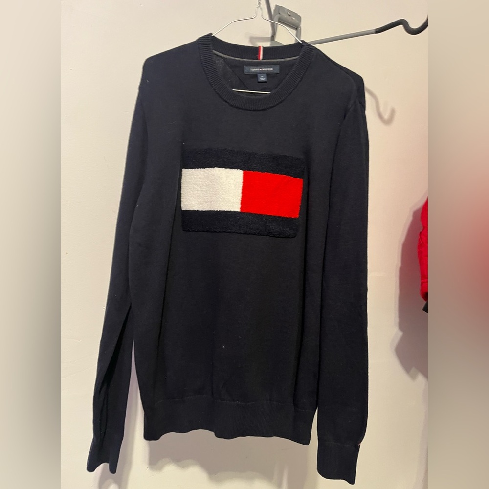 Navy Tommy Hilfiger Crewneck Sweater